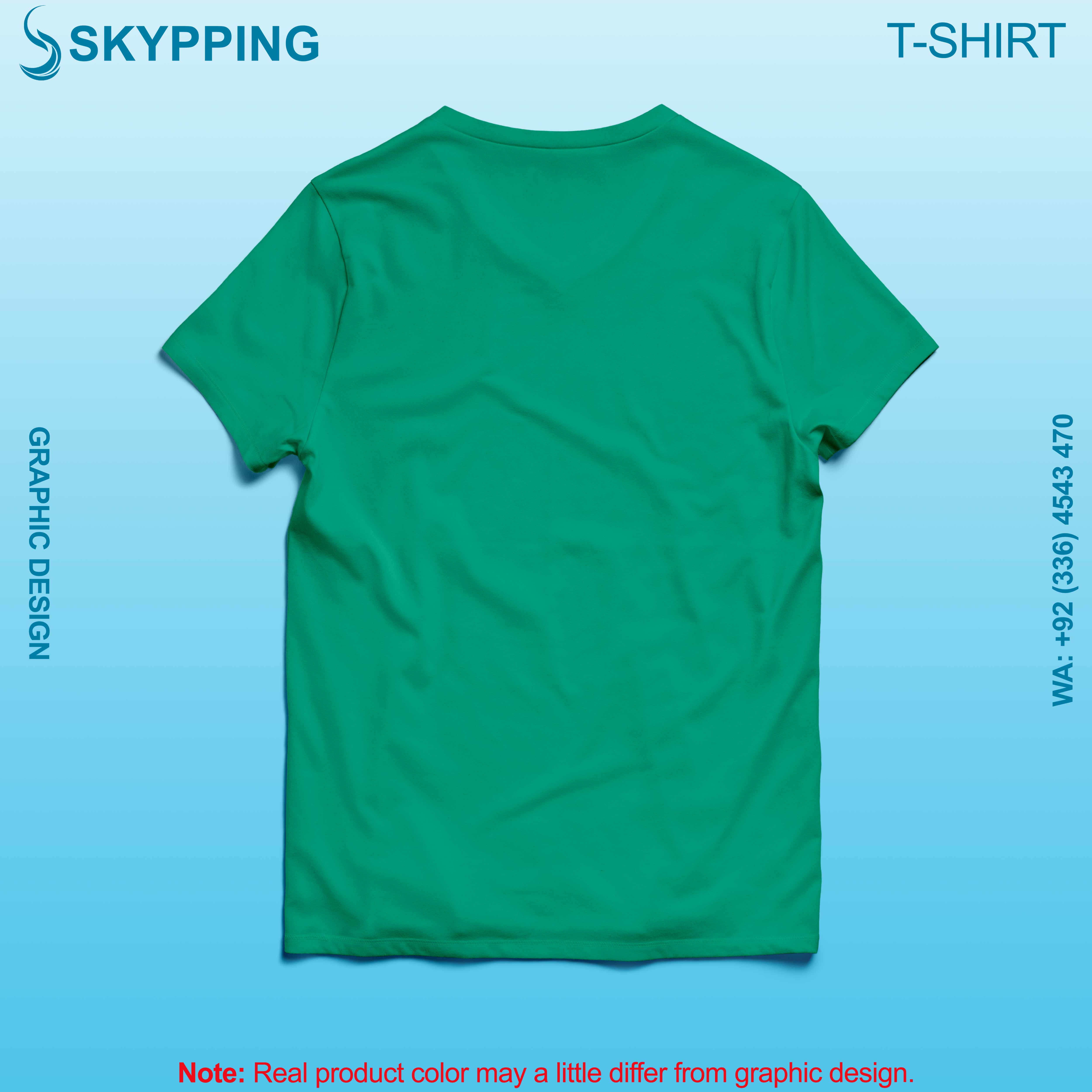 V-Neck Short set-in style sleeve long length t-shirt with shoulder panel for men